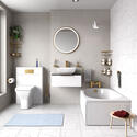 jivana small bath suite 600 white sink cabinet wc toilet gold