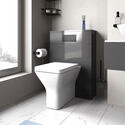 jivana small bath suite 600 grey sink cabinet wc toilet black