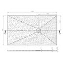 alan 1500 rectangular white slate tray 26mm