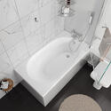 oliver dove grey 1100 fitted furniture small bath suite chrome handles