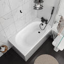 oliver dove grey 1100 fitted furniture small bath suite black handles