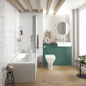 oliver green 1100 fitted furniture small bath suite gold handles