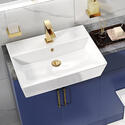 oliver 1200 navy blue combination vanity and toilet set gold