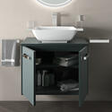 celeste green 600 wall hung countertop basin unit