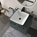 celeste green 600 wall hung countertop basin unit