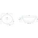 Sofia Brushed Gold Oval Counter Top Basin Dimensions