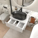 jasmine 700 white wall vanity unit with sink