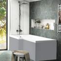 Lifestyle Image for Grove Platinum Grey Left Handed Shower Acrylic Bath