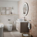 britton camberwell 800mm beige wall hung vanity unit