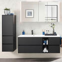 pelipal 6010 1300mm wall hung vanity unit with drawers and shelves | matt black
