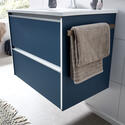 pelipal 6040 wall hung two drawer 700mm cloakroom vanity unit with optional mirror cabinet & tall shelving