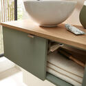 pelipal 6040 610mm vanity unit with worktop, countertop basin & left-hand door