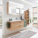pelipal series 7040 1220mm wall hung two-tone vanity unit with drawers and optional mirror cabinet & mirrored tall cabinet