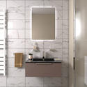 pemberton gold 600mm wall hung vanity unit black sink