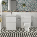 Ashford 600 White Basin Unit BTW Toilet