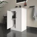 celeste 500 freestanding vanity unit in matte white