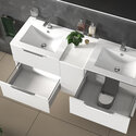 sonix white 1500mm wall hung fluted vanity unit