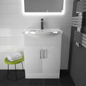 Extra Product Image For Ecco 650Mm Compact High Gloss White Vanity Unit With Basin 1