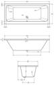 Extra Product Image For 1800 X 800 Whirlpool Bath Double Ended 1