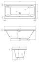 Extra Product Image For 1700 X 750 Whirlpool Bath Double Ended 1