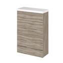 600mm Compact WC Unit & Polymarble Top (Colour Options)