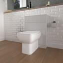 back to wall unit in grey with close coupled Toilet