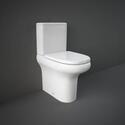 Compact Deluxe Close Coupled Toilet & Seat (Rimless) curved