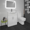 Ecco 65 Suite Unit And Basin, Close Coupled Toilet Modern