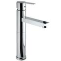 Fonte Single Lever High Neck Basin Mixer (150mm Extension Body) without Popup Waste, with 600mm Long Braided Hoses, HP 1.0