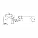 Extra Product Image For Jtp Vos Brushed Black Wall Mounted Basin Mixer Tap Tech Drawing 1