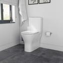 Patello Rimless Fully Enclosed Closed Couple Toilet with Ultra Thin Quick Release Soft close Seat