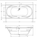 Tech Drawing for Stratos 1800 Bath