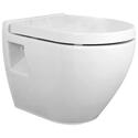 White Marlow Wall Hung Toilet and Soft Close Seat with Toilet Fitting Included