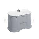 Extra Product Image For Burlington Freestanding 134 Curved Vanity Unit With Drawers 3