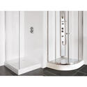 Designer curved and straight white tray plinths  
