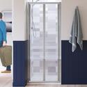Lakes Silver Semi Framed Bifold Door 900 X 1850 Shower Enclosure Fashionable Stylish Bathroom Accessory
