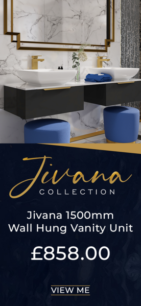 Jivana 1500mm Wall Hung Grey Double Vanity Unit
