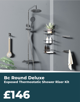  Bc Round Deluxe Exposed Thermostatic Shower Riser Kit