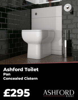 Ashford WC Toilet Unit with Pan and Concealed Cistern