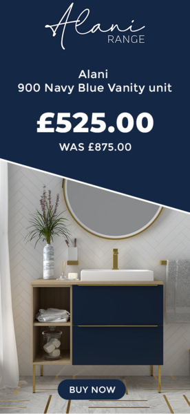 Alarni Blue two drawer basin unit 