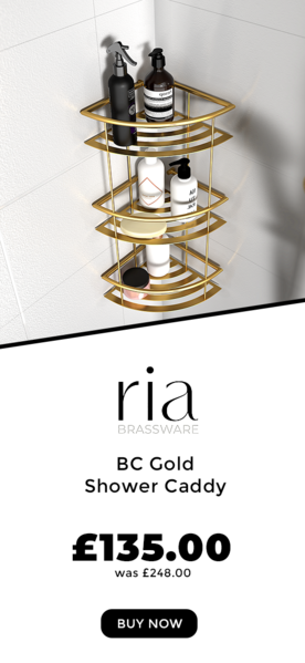 BC Gold Corner Shower Caddy: 3-tier