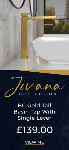 BC Gold Tall Basin Tap with Single Lever, Optional Gold Waste