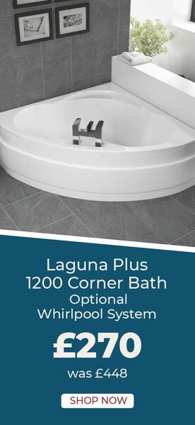 Laguna Plus 1200 Corner Bath & Optional Whirlpool System