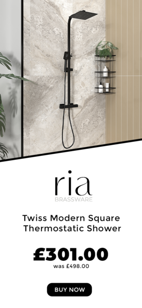 Twiss Black Square Thermostatic Shower