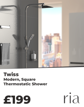 Twiss Modern Square Thermostatic Shower