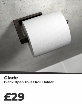 Glade Black Open Toilet Roll Holder