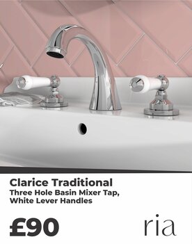 Traditional Three Hole Basin Tap