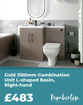 Gold combination vanity unit