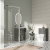 Patello Grey Sliding Door Shower suite