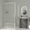 Patello Grey Sliding Door Shower suite